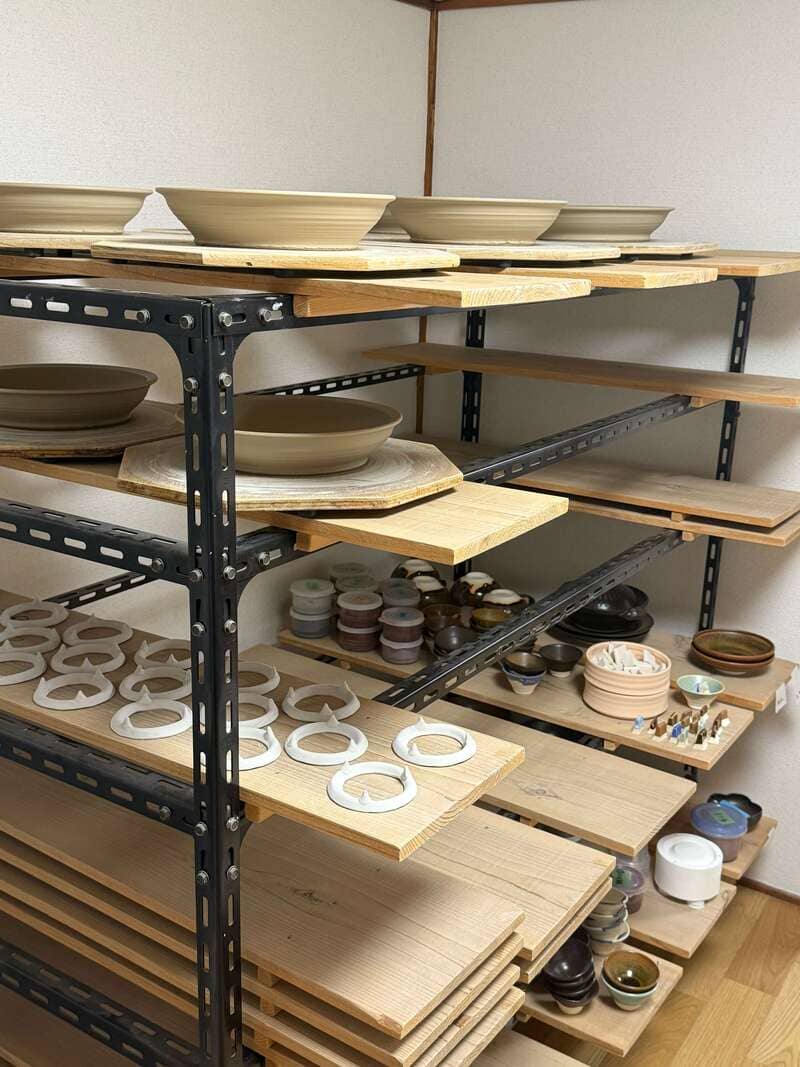 きちんと整理された工房